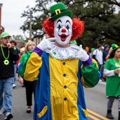 St Patrick's Day Clown
