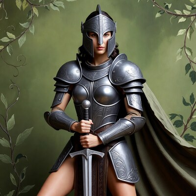 Female Knight in Armor