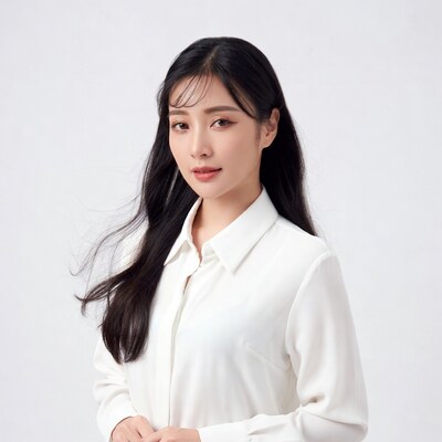 Asian woman in white shirt