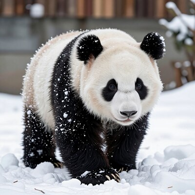 Giant Panda in Snow