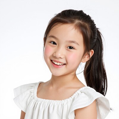 Smiling Asian Girl Portrait