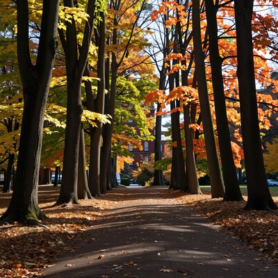 Autumn Tree Lined Path