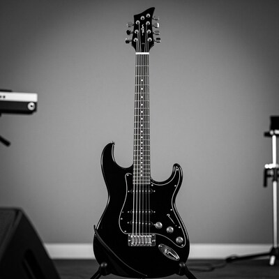 Black Electric Guitar