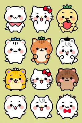 Cute Hamster Characters Collection