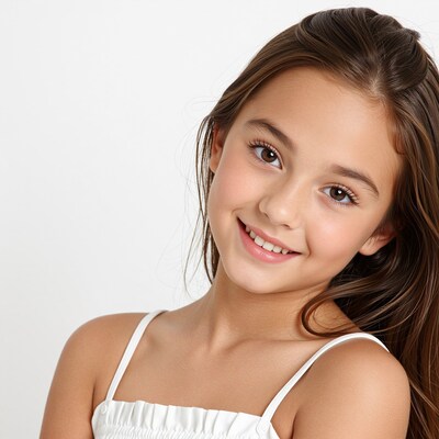 Smiling young girl portrait
