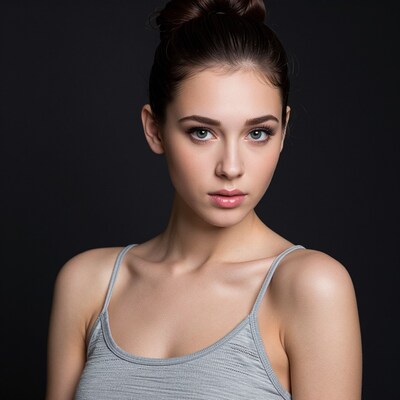Young woman with blue eyes