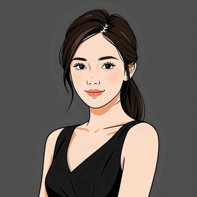 Elegant Asian woman portrait