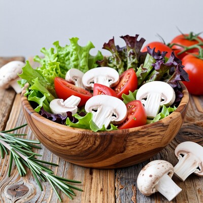 Fresh Mushroom Salad Bowl
