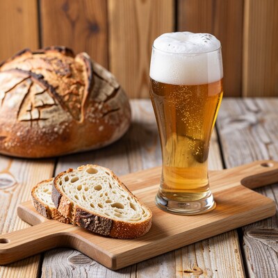 Sourdough bread and beer