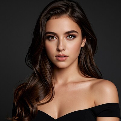 Beautiful brunette woman portrait
