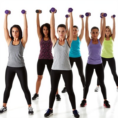 Women Group Dumbbell Workout