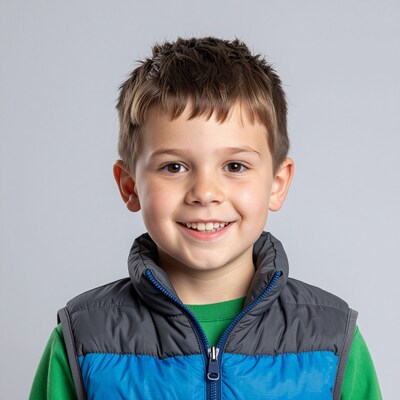 Smiling young boy portrait