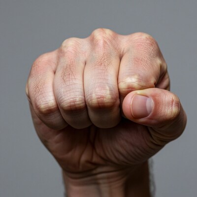 Clenched male fist