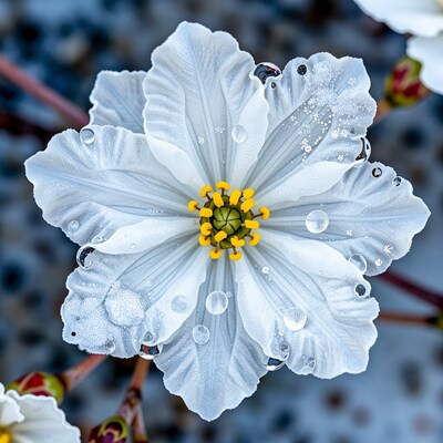 White Frosted Flower