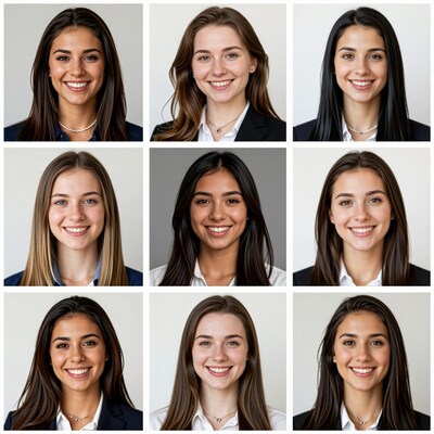 Diverse young women headshots