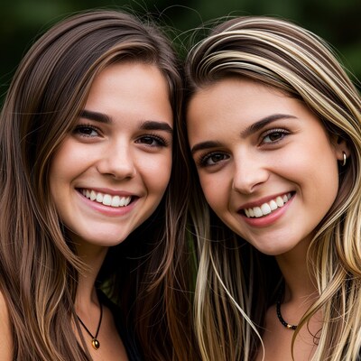 Two smiling young women