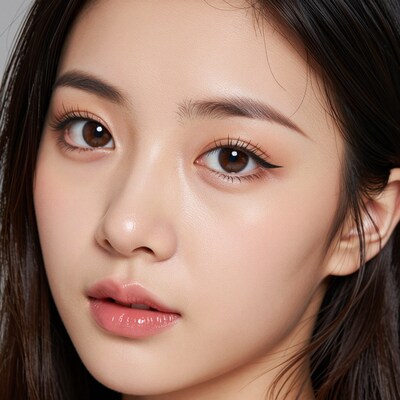 Asian woman close-up beauty portrait