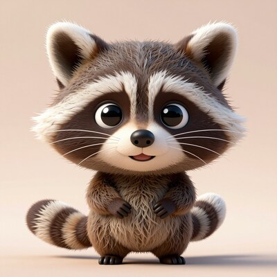 Cute Cartoon Raccoon