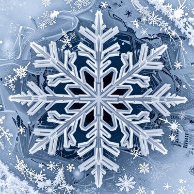 Intricate Snowflake Ice