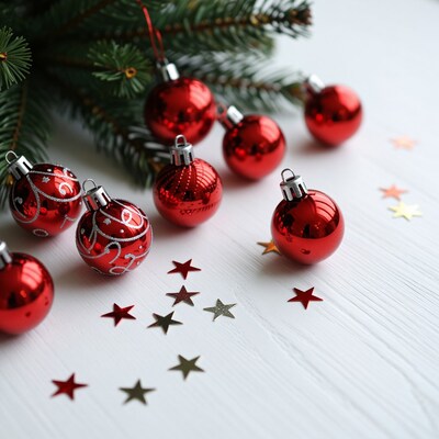 Red Christmas Baubles