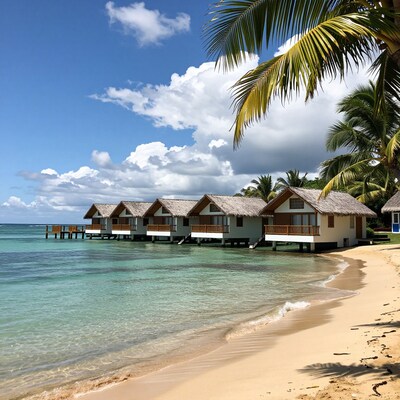Overwater Bungalows Tropical Beach