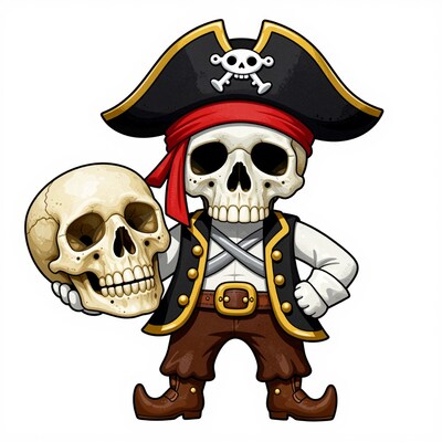 Cartoon Pirate Skeleton