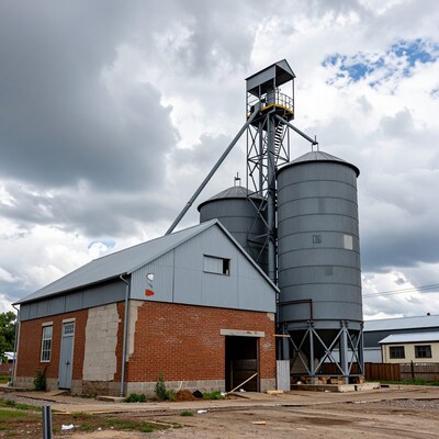 Rural Grain Silo and Barn