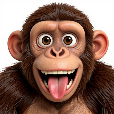 Cartoon monkey face