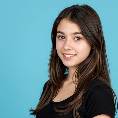 Smiling teenage girl portrait