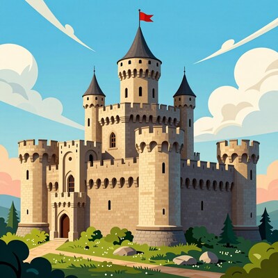 Medieval Castle Illustration
