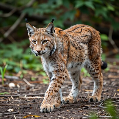 Eurasian Lynx Walking