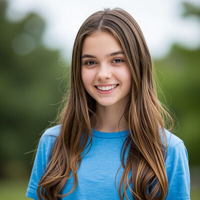 Smiling teenage girl portrait