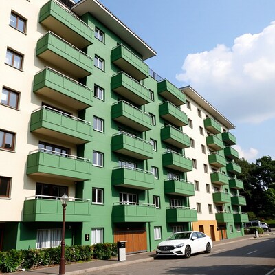 Green Balcony Apartment Building