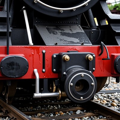 Steam locomotive front buffer