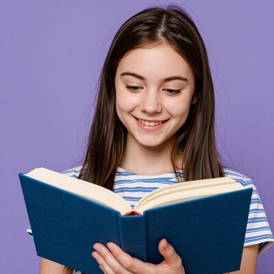 Girl reading book