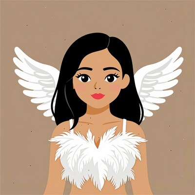 Cartoon Angel Woman