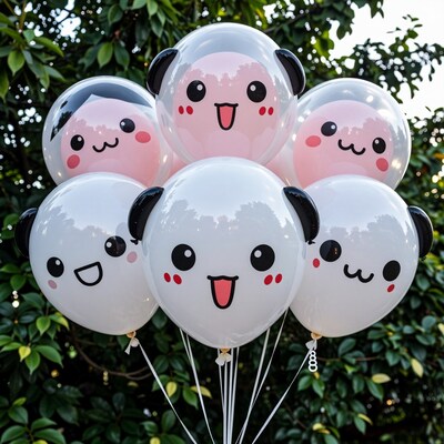 Panda Balloons Bunch