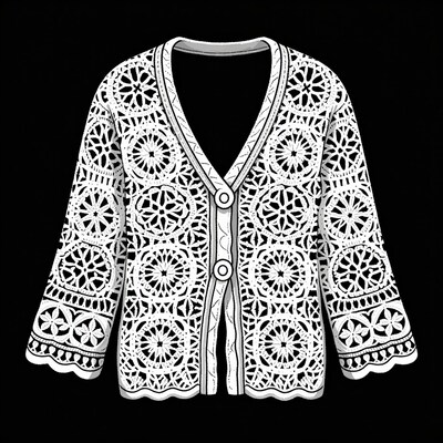 White Crochet Cardigan