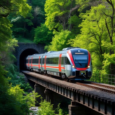 Train Emerging from Tunnel