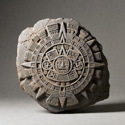Aztec Sun Stone Carving