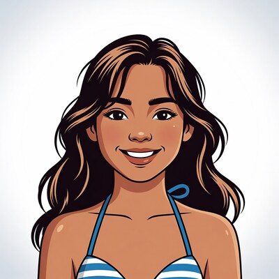 Smiling Woman in Bikini