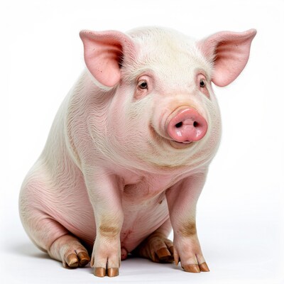 Pink Pig Sitting