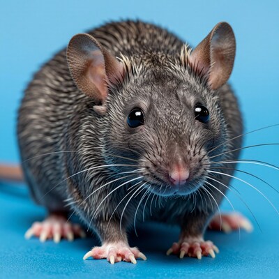 Cute Gray Rat Closeup