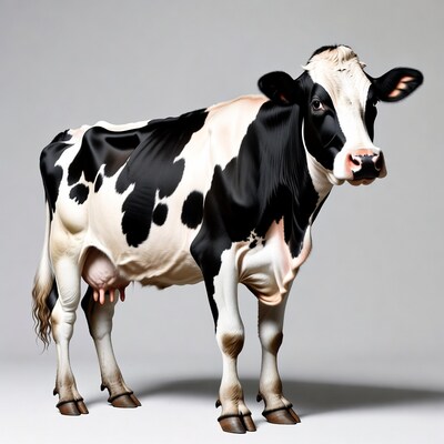 Black and White Holstein Cow
