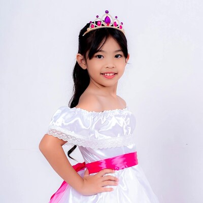 Young Asian Girl in Princess Dress