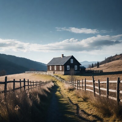 Rural Wooden House in Hills
