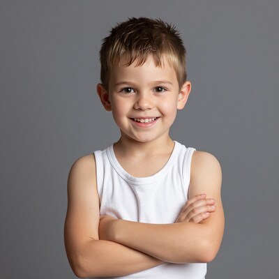 Smiling young boy portrait