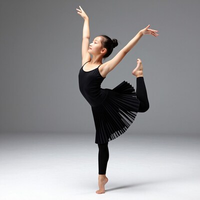 Young Asian Ballerina Dancing