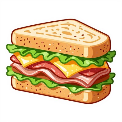 Cartoon Sandwich Illustration