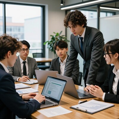 Young Business Team Meeting
